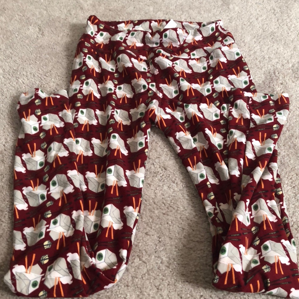 LulaRoe one size Chinese food takeout leggings